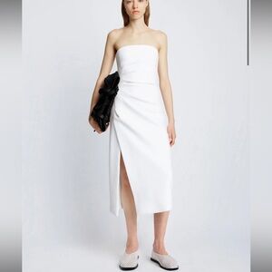 Proenza Schouler Shira Strapless Dress in Matte Double Crepe